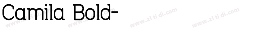 Camila Bold字体转换